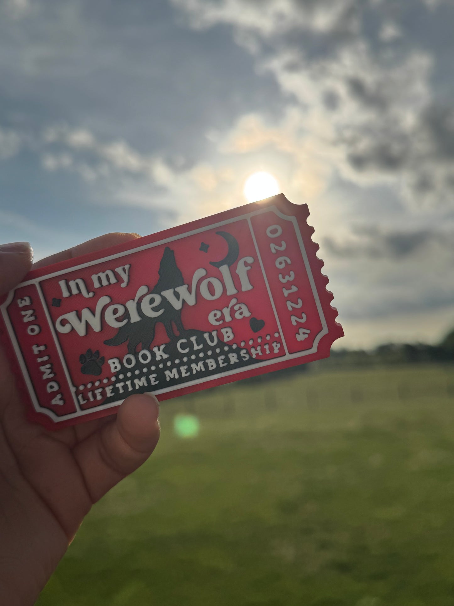 Unleash your wild side with this unique 3D Werewolf Bookish Ticket!