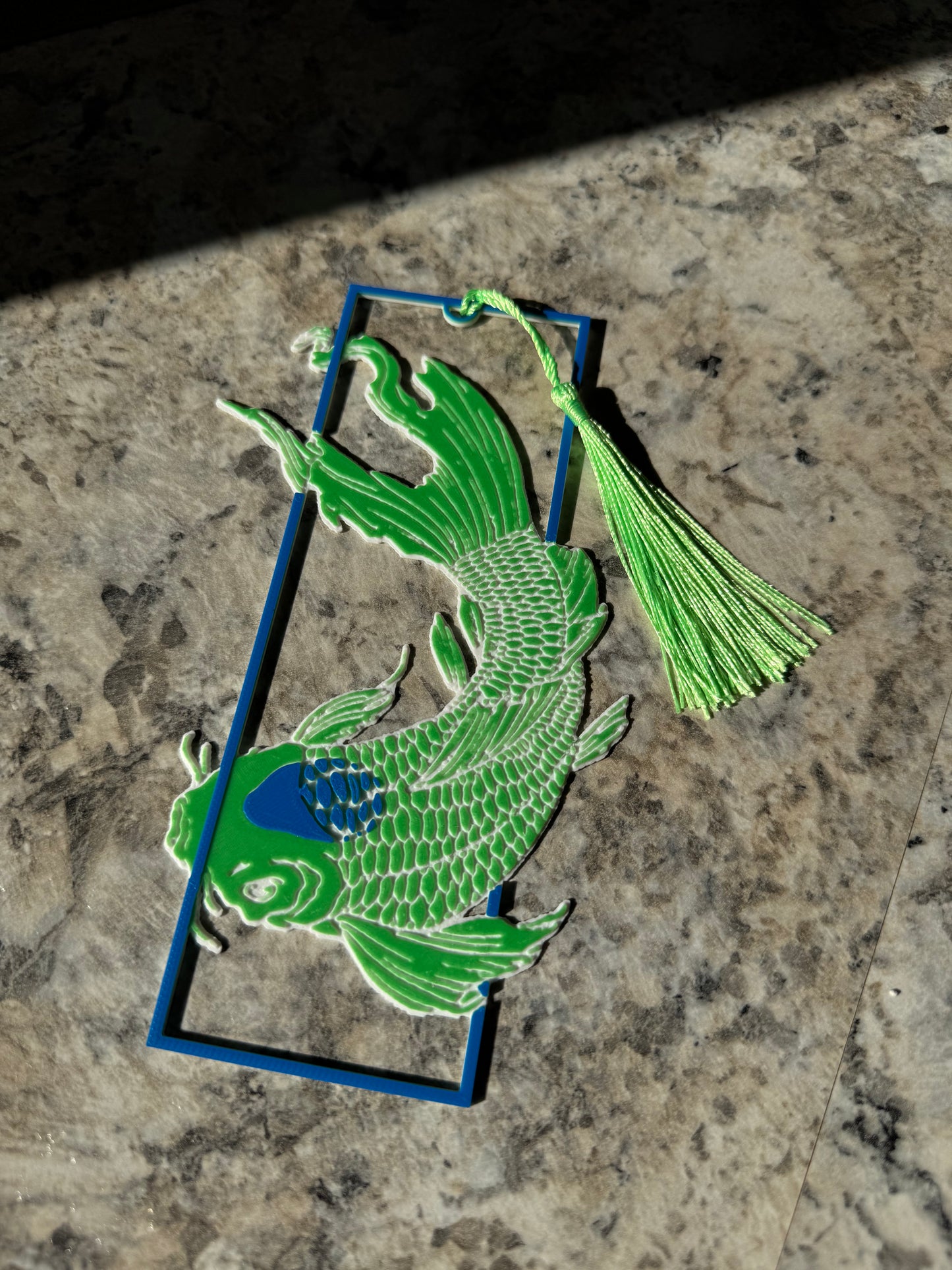Unleash a sense of calm and beauty with this elegant Koi 3D Bookmark