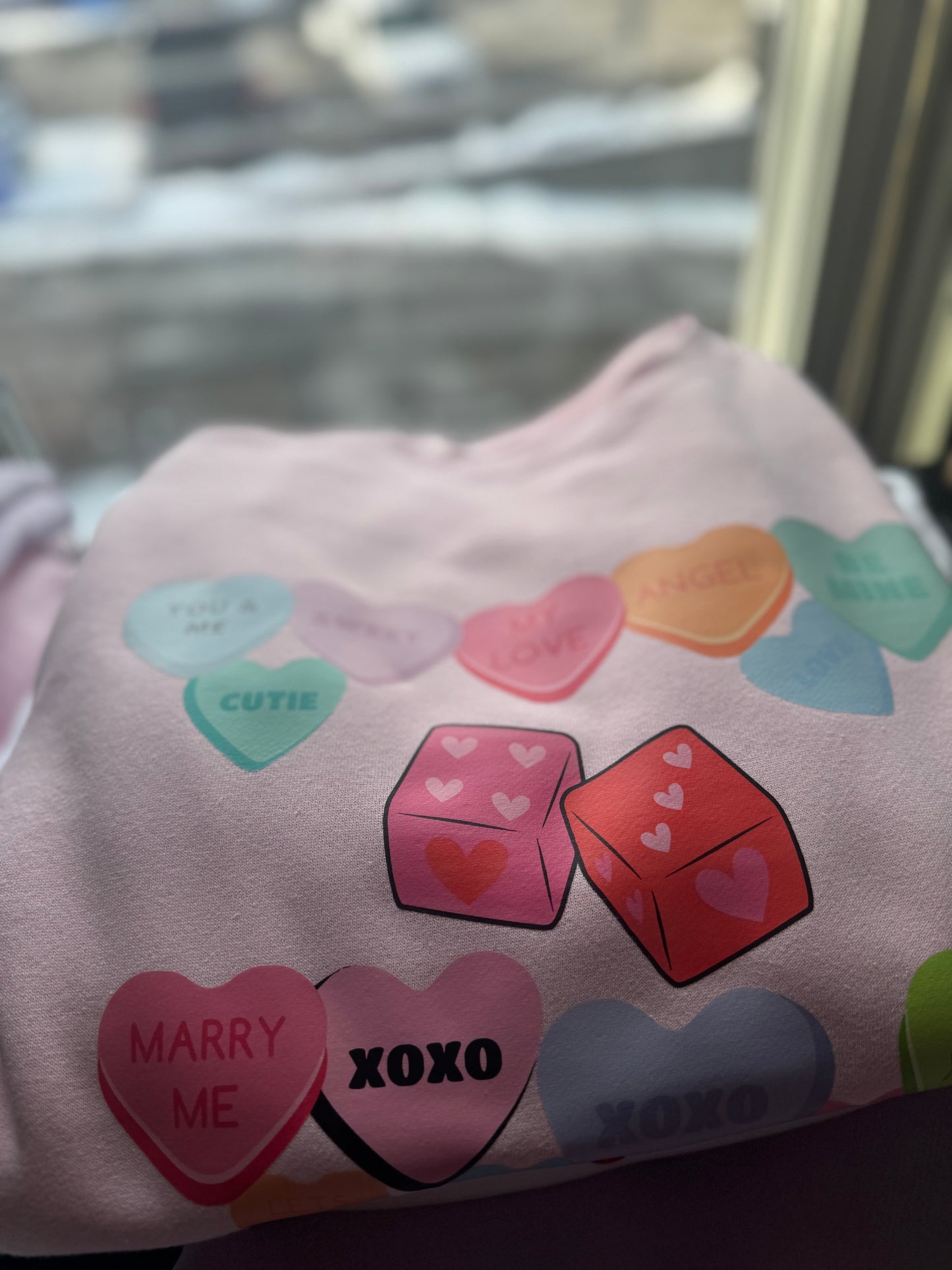 heart sweat shirt