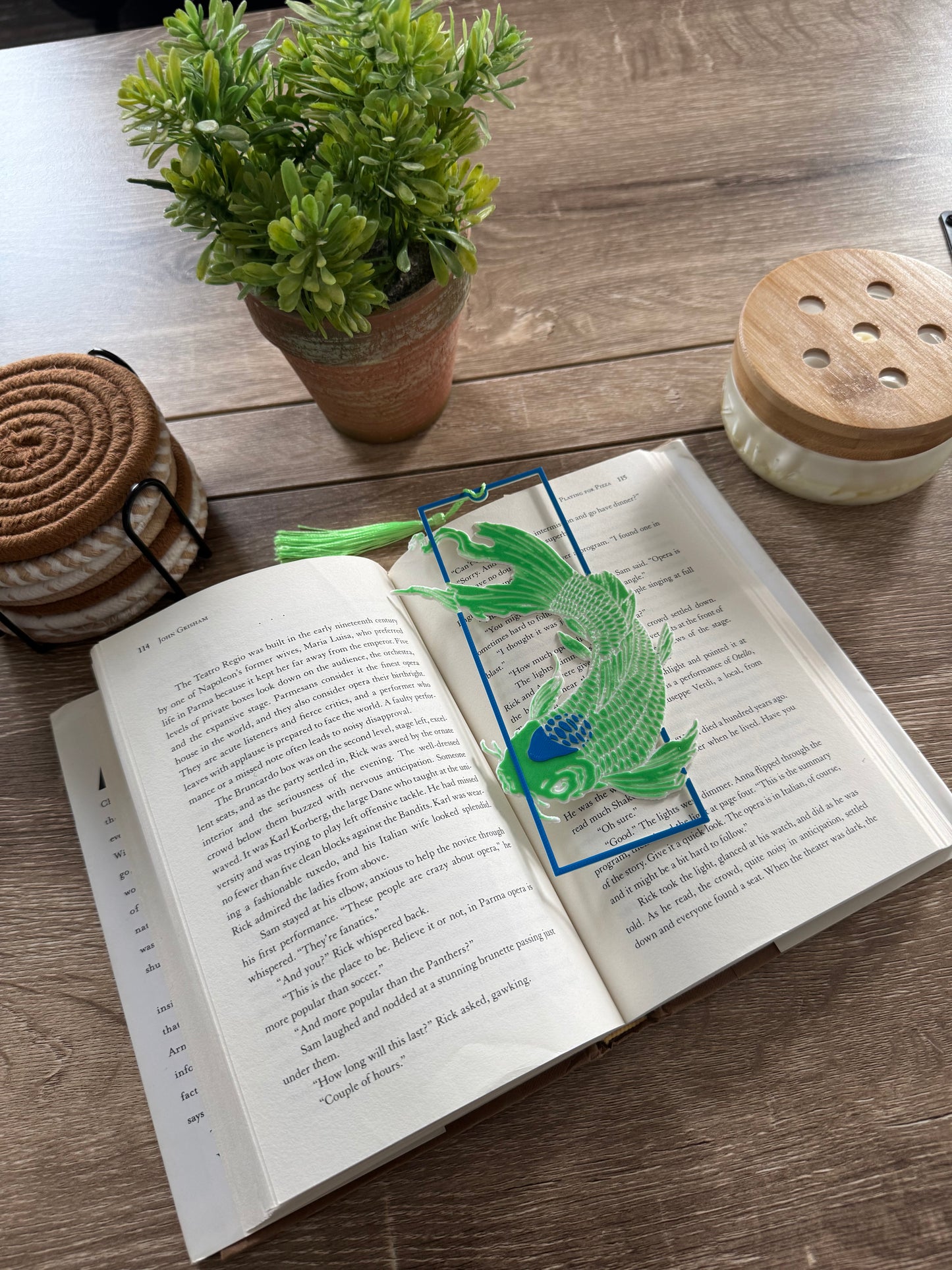 Unleash a sense of calm and beauty with this elegant Koi 3D Bookmark
