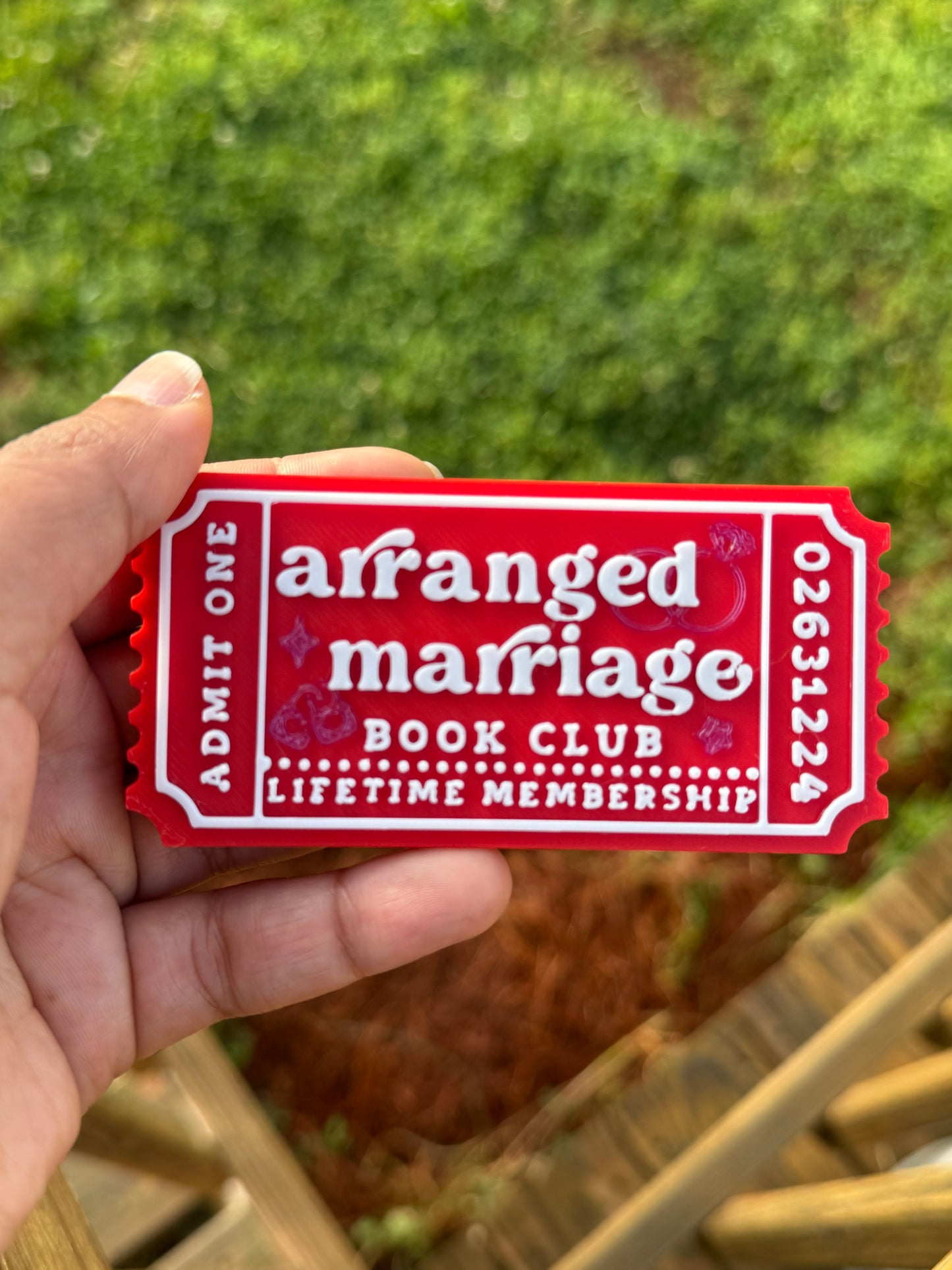 Unleash the tension, chemistry, and irresistible pull of arranged marriage romance with this 3D Bookish Ticket