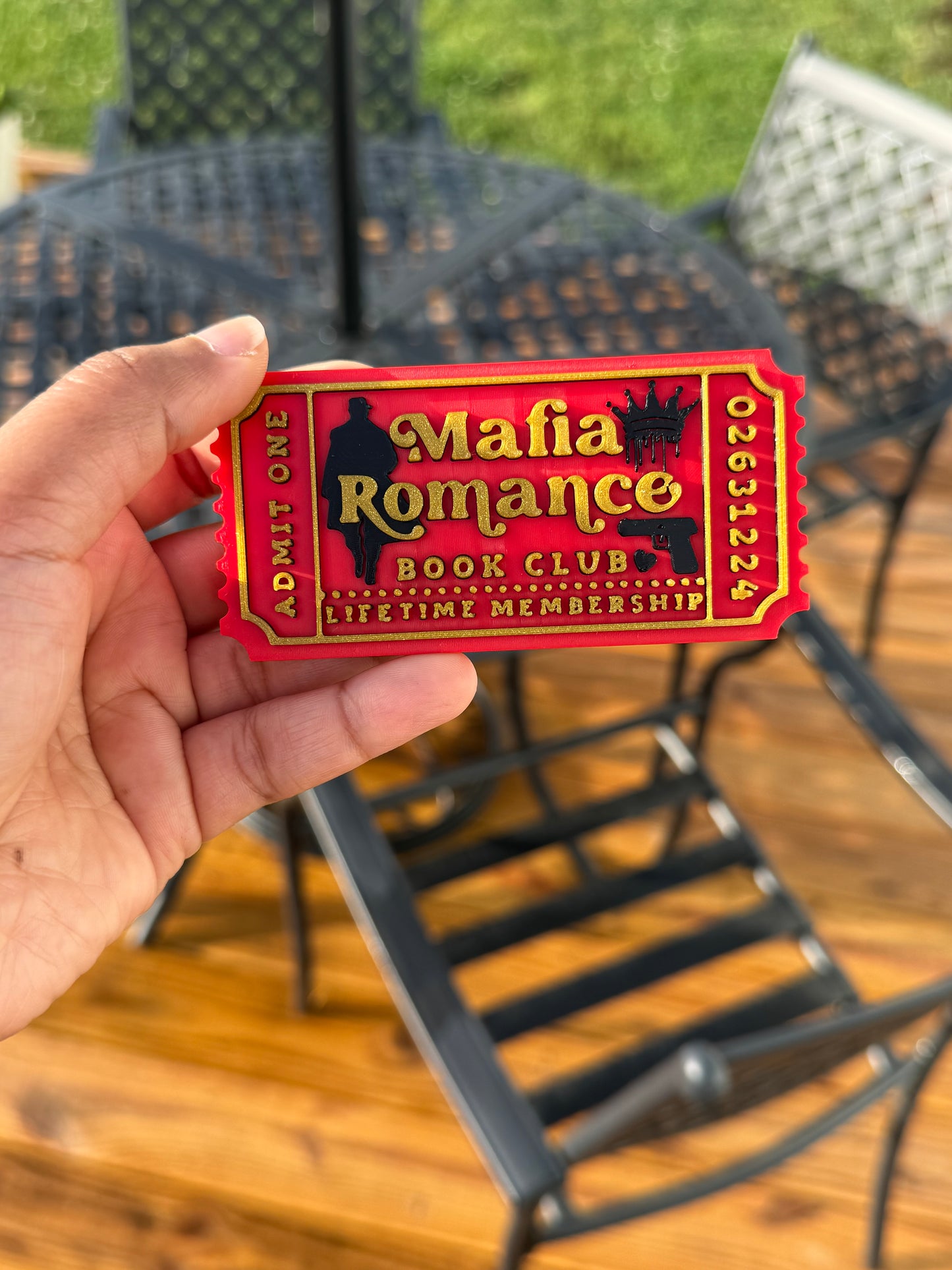 Step into the world of dark romance with this Mafia Romance 3D Bookish Ticket