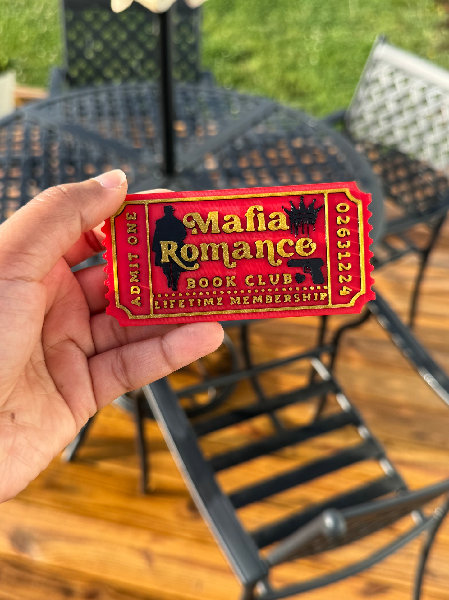 Step into the world of dark romance with this Mafia Romance 3D Bookish Ticket