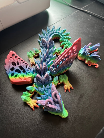 Multicolored Fae-wolf dragon