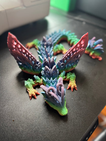 Multicolored Fae-wolf dragon