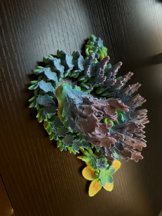 Floral 3D printed Dragon Multicolored