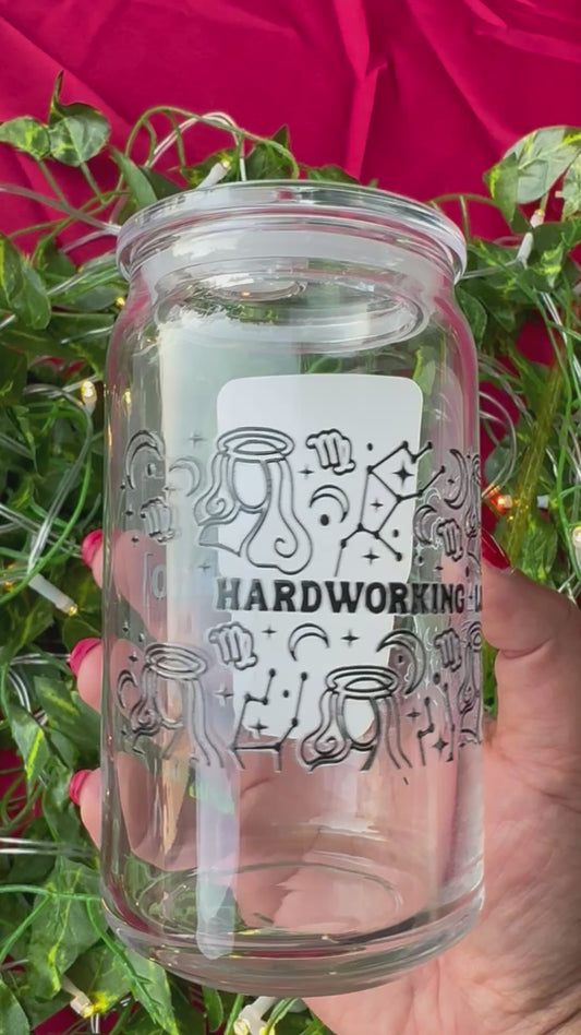 glass zodiac cups